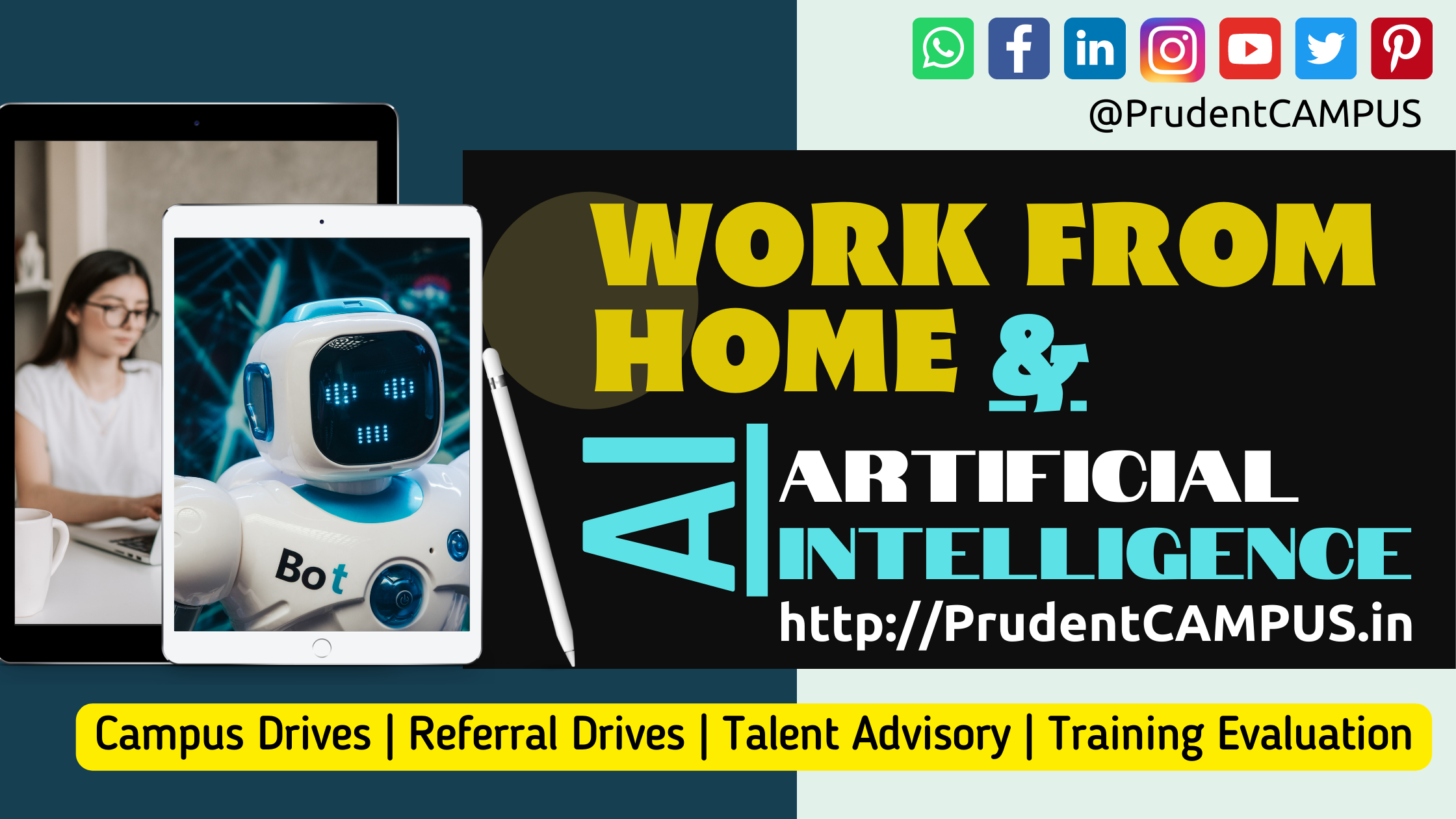 PrudentCAMPUS is an Excellent Campus Recruitment, Talent Advisory & Training Evaluation Platform with Effective Correspondence Service based on Technical Expertise & Procedure Knowledge. Serving free job listing & recruitment support for highly trained resources to 100 Plus Enterprise recruiters. Associated with 50 plus Training institutes & 100 plus Engineering colleges. Proudly have 2 facilities for training, mastering and technological knowledge improvement.