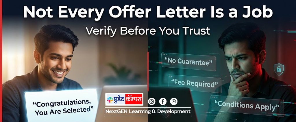 Job offer verification guide | How to identify fake job offers | PrudentCAMPUS career awareness